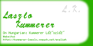 laszlo kummerer business card